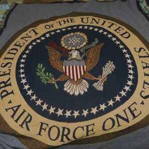 Pure Country Weavers President of United States Air Force 1 Throw Tapestry 52x72